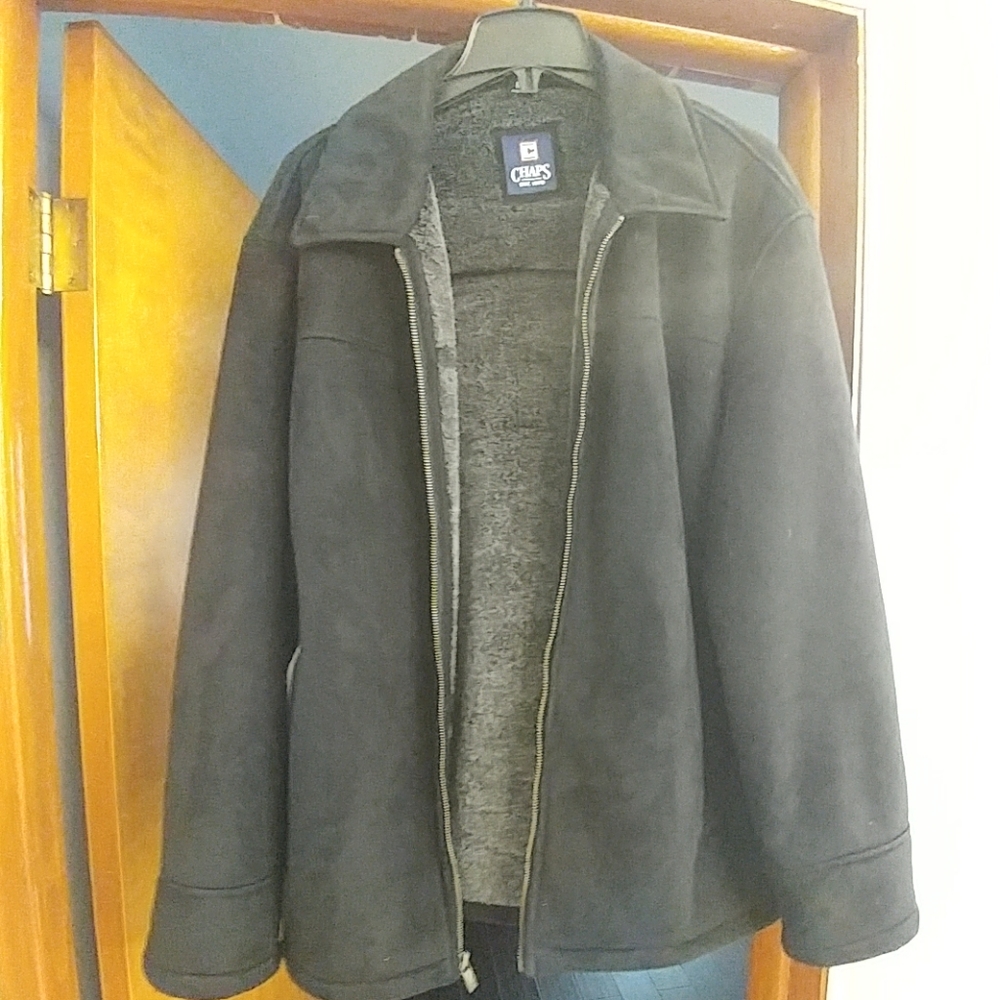 Chaps Black Suede Coat